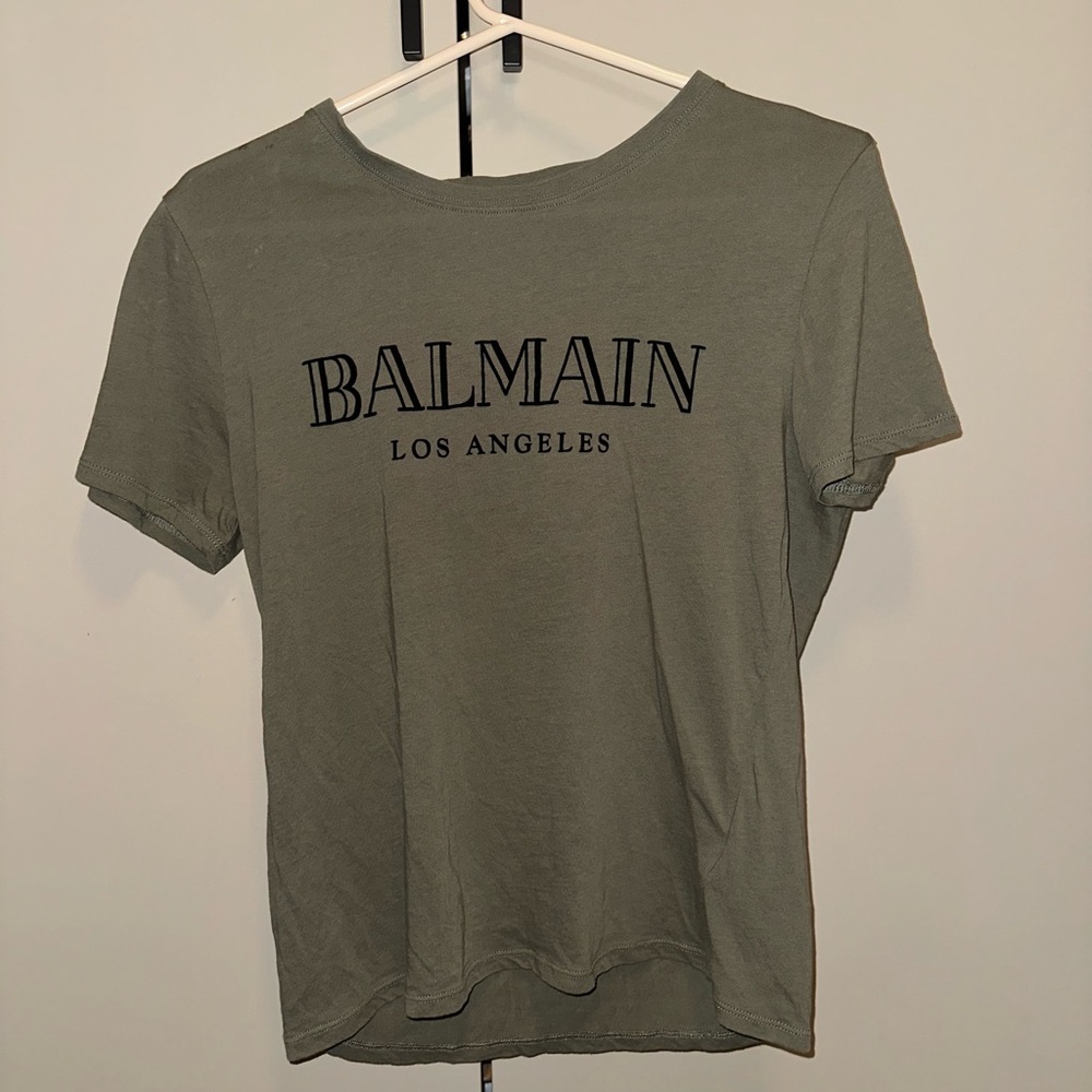 BALMAIN x H&M Olive green Tshirt size XS
